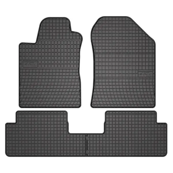 Covor podea FROGUM cauciuc, 4 buc. BASIC, fata spate, set, culoare neagra, potrivit TOYOTA COROLLA VERSO 04.04-03.09, Van