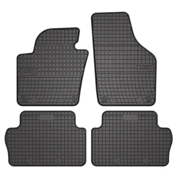 Covor podea FROGUM cauciuc, 4 buc. BASIC, fata spate, set, culoare neagra, potrivit SEAT ALHAMBRA; VW SHARAN 05.10-12.22, Van