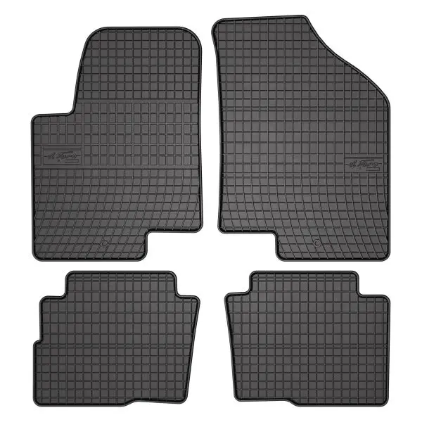 Covor podea FROGUM cauciuc, 4 buc. BASIC, fata spate, set, culoare neagra, potrivit KIA SOUL I 02.09-12.14, Liftback