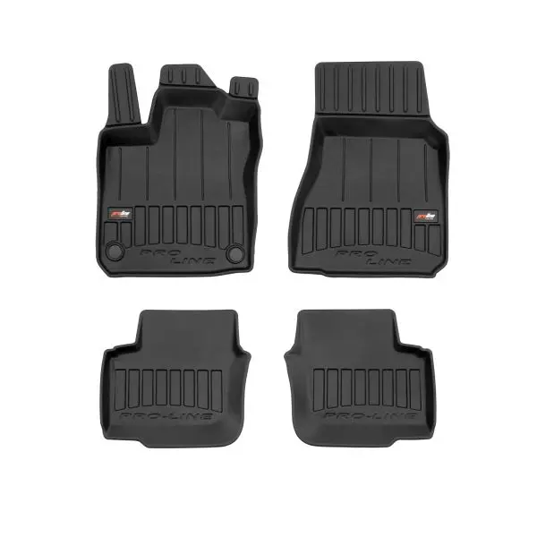 Covor podea FROGUM TPE, 2 buc. proLine 3D, fata, set, culoare neagra, potrivit SMART FORFOUR 07.14-