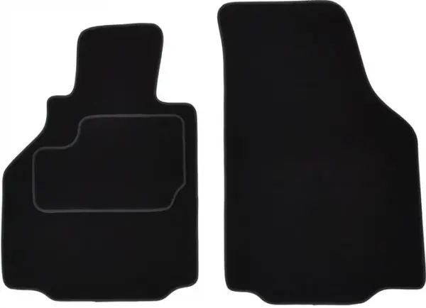 Covor podea MAMMOOTH Velours, 2 buc., fata, set, culoare neagra, potrivit PORSCHE BOXSTER 09.96-12.04, Coupe
