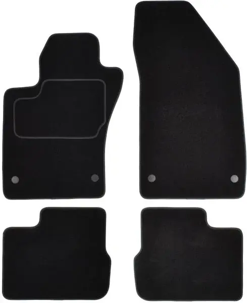 Covor podea MAMMOOTH Velours, 4 buc., fata spate, set, culoare neagra, potrivit FIAT TIPO 10.15-, Saloon, 4-door