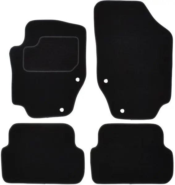 Covor podea MAMMOOTH Velours, set, culoare neagra, potrivit PEUGEOT 307 03.03-04.09, Cabriolet Coupe