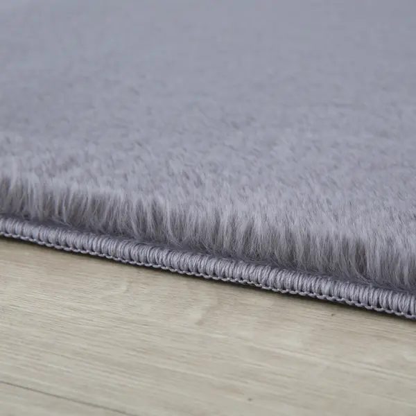 Covor Pouffy V1 Gri 160 x 160cm
