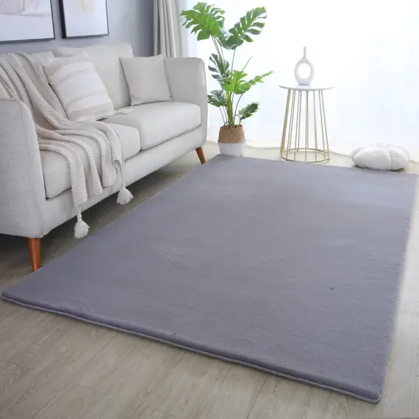 Covor Pouffy V1 Gri 80 x 150cm