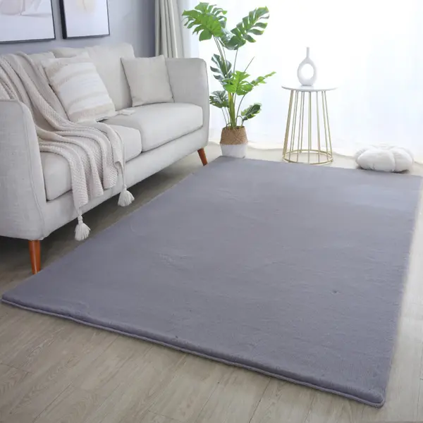 Covor Pouffy V1 Gri 80 x 250cm