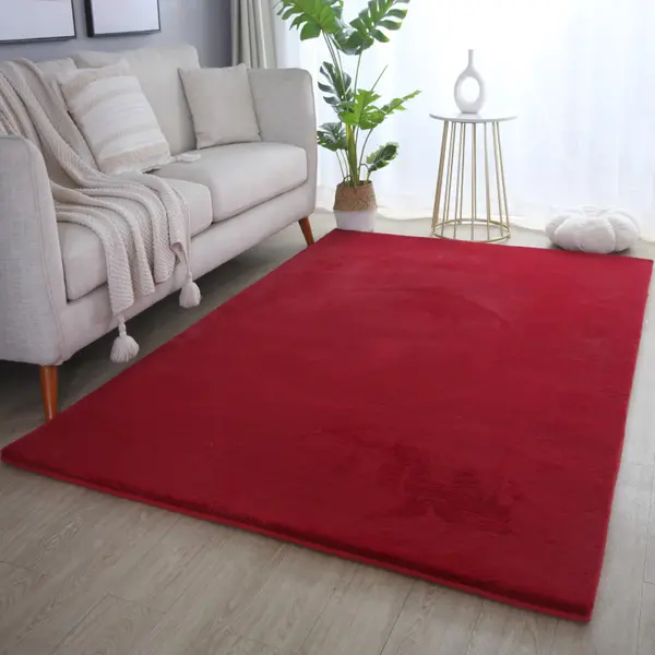 Covor Pouffy V1 Rosu 80 x 150cm