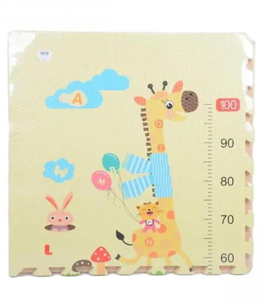 Covor puzzle din spuma 120x120 cm Girafa