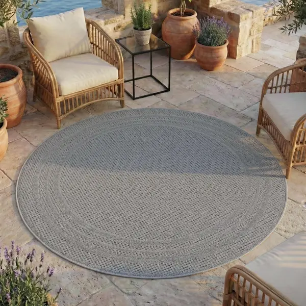 Covor rotund Desert V4 Gri 200x200 cm