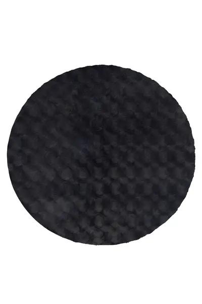 Covor rotund Diamond Cut Antracit 200x200 cm