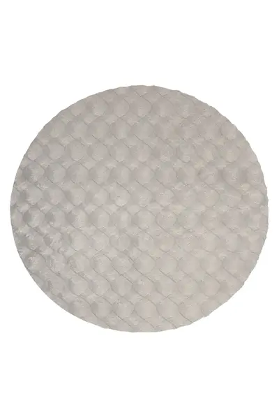 Covor rotund Diamond Cut Gri 200x200 cm
