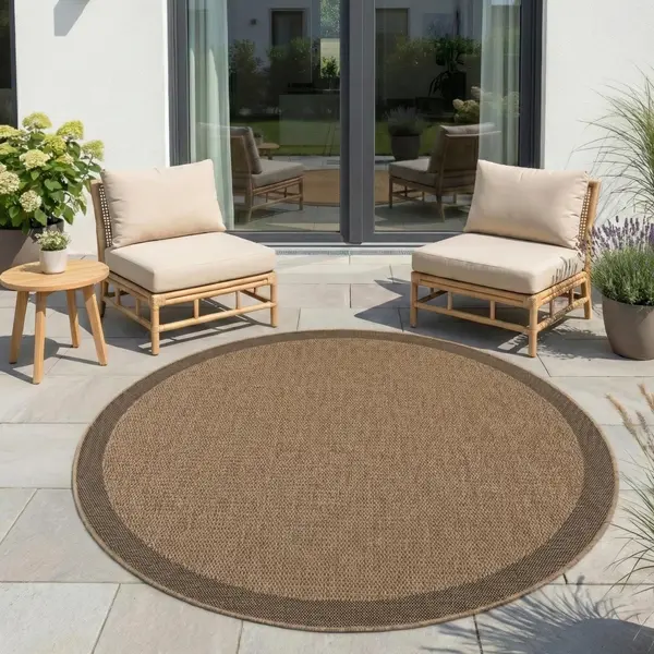 Covor rotund Timber V2 Bej 160x160 cm