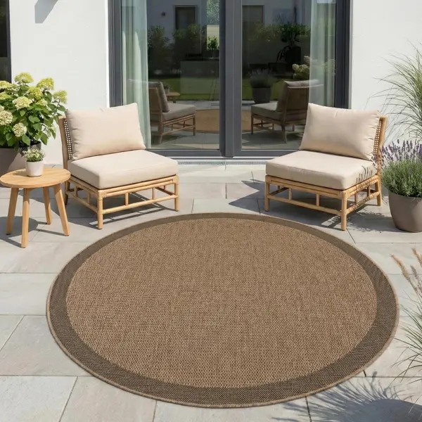 Covor rotund Timber V2 Bej 200x200 cm