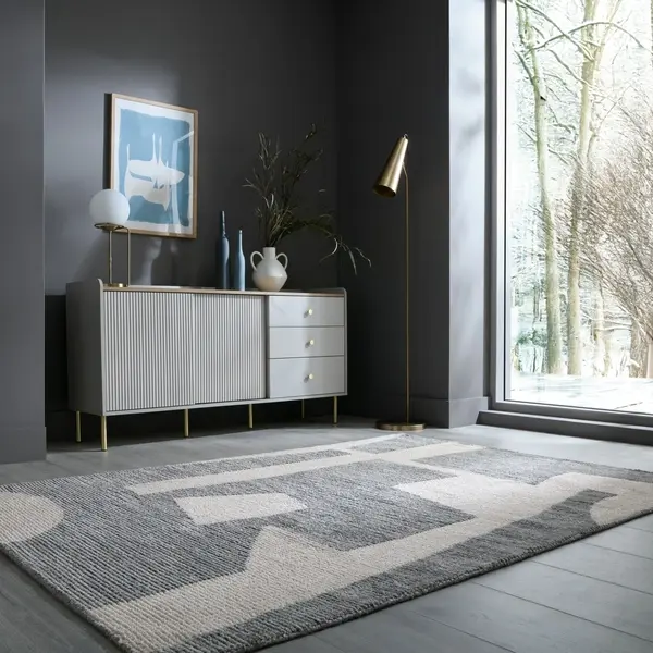 Covor Rylan Circular Knit Gri 200x300 cm, Flair Rugs