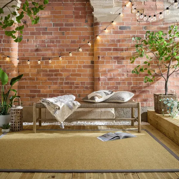 Covor Sisal Look Outdoor Gri 120x170 cm, Flair Rugs