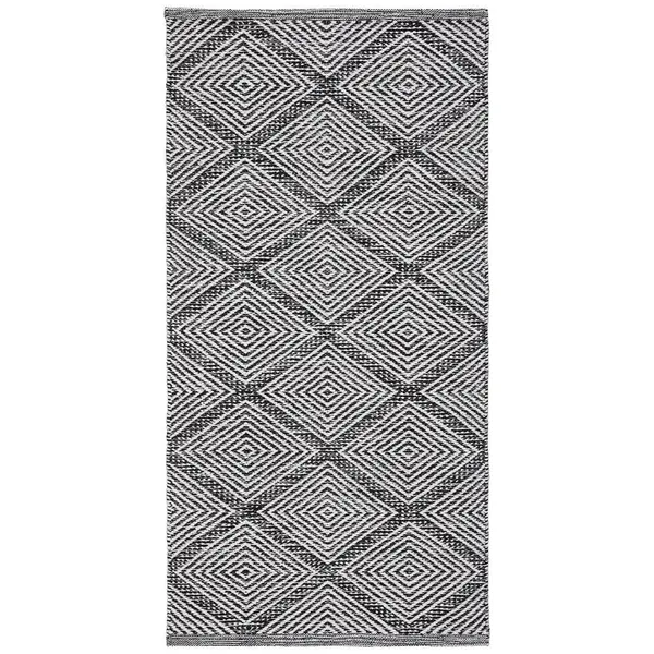 Covor Țesut Din Cârpe Diamant Black