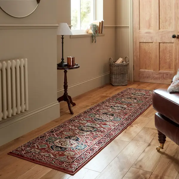 Covor traversa Sincerity Royale Gillingham Rosu 66X300 cm, Flair Rugs