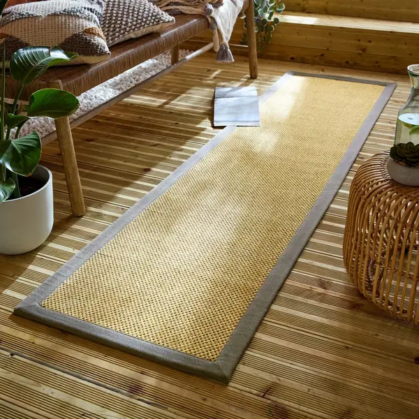 Covor traversa Sisal Look Outdoor Gri 60x230 cm, Flair Rugs