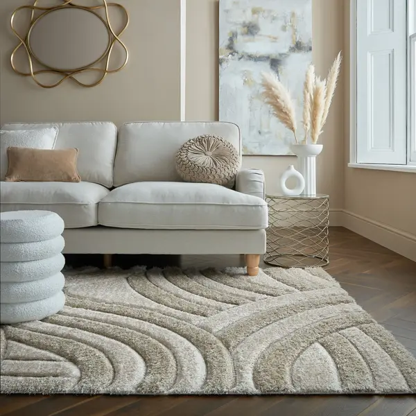 Covor Velvet Carved Natural 200x290 cm, Flair Rugs
