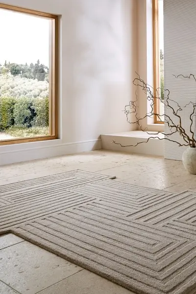 Covor Zen Rectangles Natural 120x170 cm, Flair Rugs