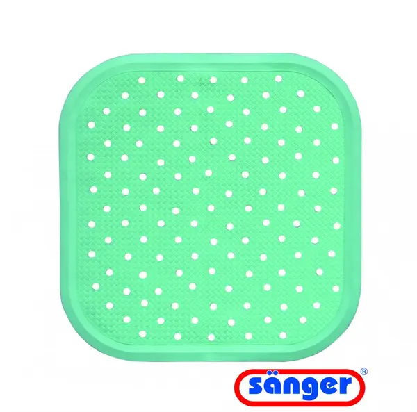 Covoras antiderapant de dus cu ventuze pentru fixare 56x56 cm verde menta
