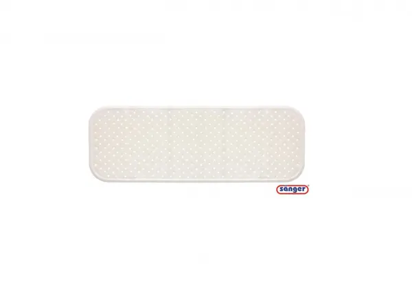 Covoras cada din cauciuc natural antiderapant 96x34 cm alb
