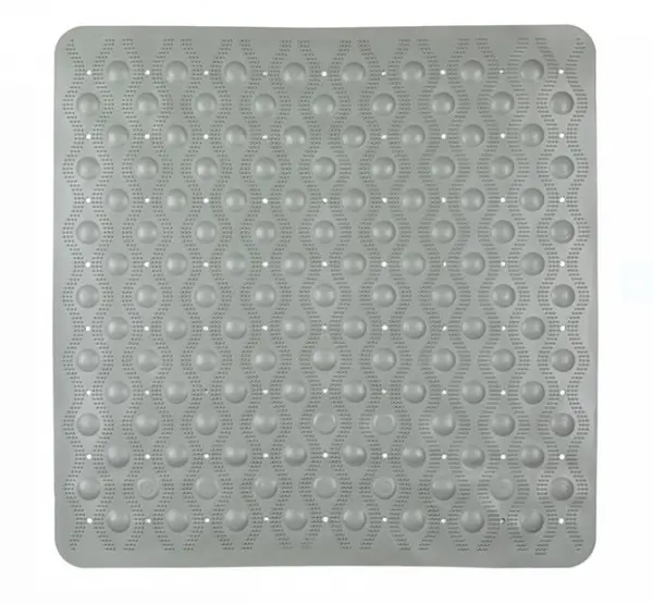 Covoras de baie antiderapant,Gri, PVC, 55x55cm