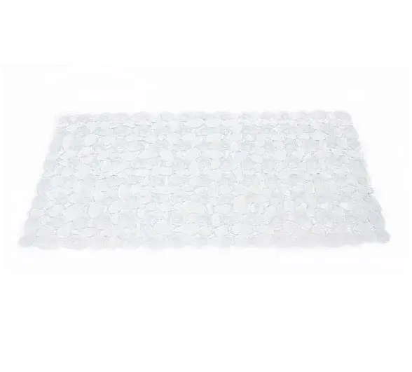 Covoras de baie antiderapant, PVC, Dreptunghiular, Transparent, 70x40 cm