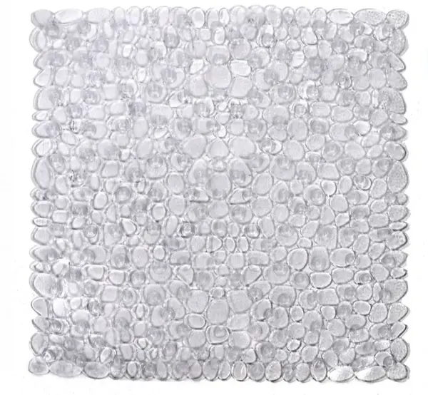 Covoras de baie antiderapant,Transparent, PVC, 50x50 cm