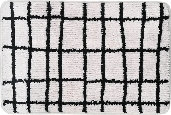 Covoraș de baie Estia - Cage, 40 x 60 cm, gri-negru
