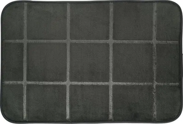 Covoraș de baie Estia - Tiles, 40 x 60 cm, negru