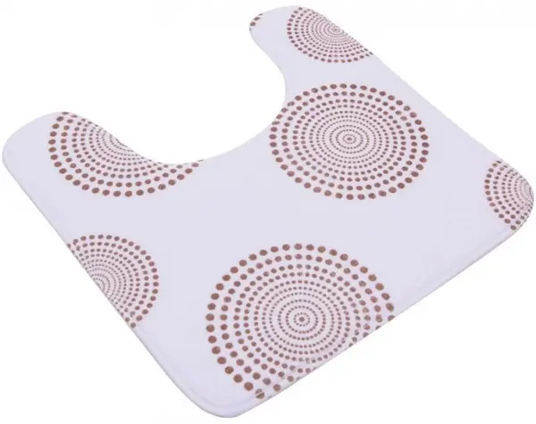 Covoraș de baie Inter Ceramic - Coral fleece, 50 x 50 cm, alb