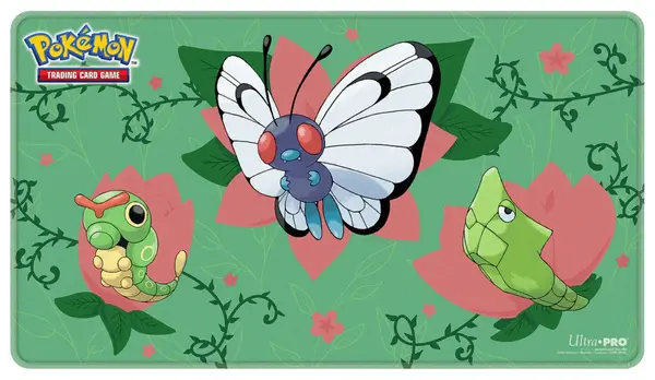 Covoraș de joacă cu cărți Ultra Pro - Pokemon TCG: Caterpie Evolutions Stitched Playmat