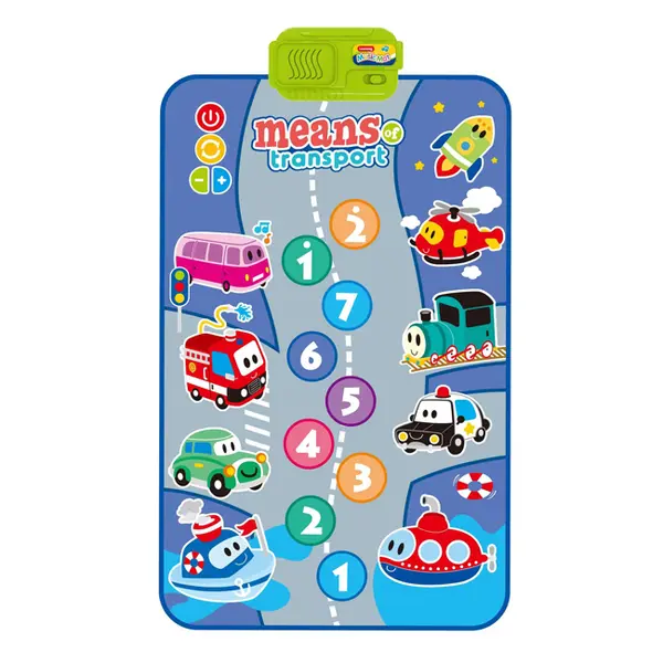 Covoras de joaca pentru copii - aventuri rutiere + pian