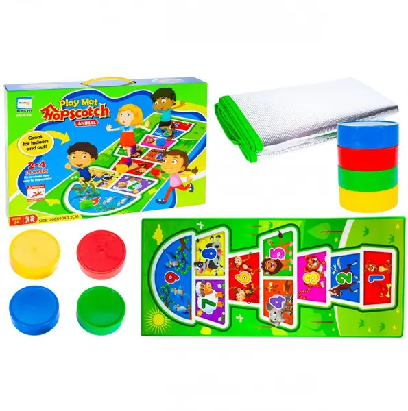 Covoras de joaca pentru copii Malplay, realizat din spuma, dimensiun 200 x 90 cm, model sotron multicolor