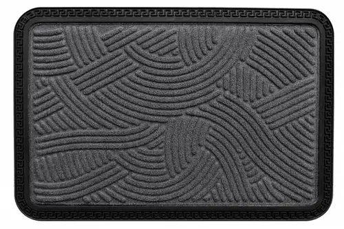 Covoras intrare antiaderent cu margine cauciucata 40x60 cm, Heinner HR-MCF-CMCG (Gri)