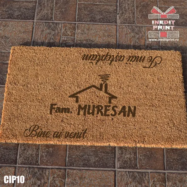 Covoras intrare personalizat Bine ai venit CIP10