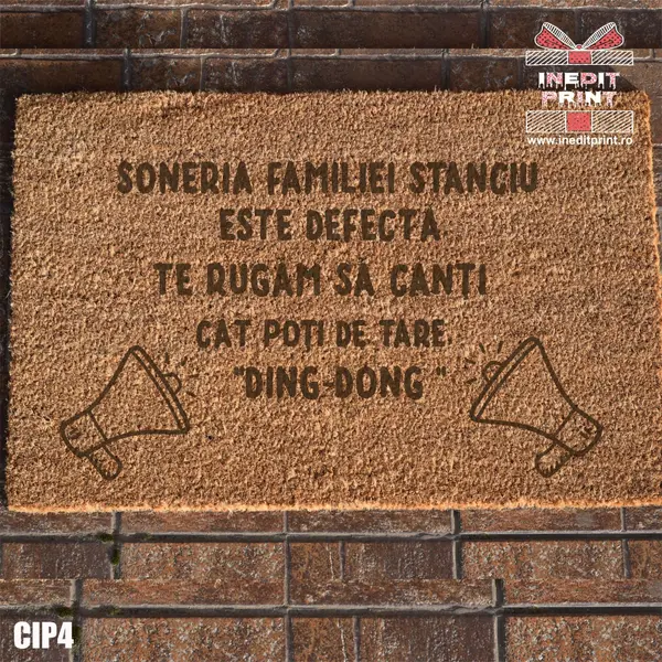 Covoras intrare personalizat Ding-Dong CIP4