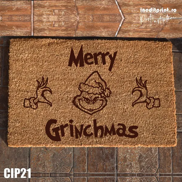 Covoras intrare personalizat Grinch CIP21