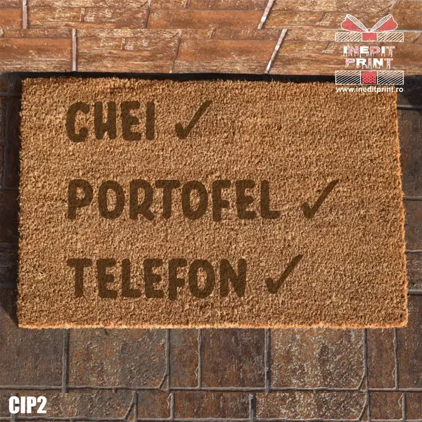 Covoras intrare personalizat Nu uita CIP2