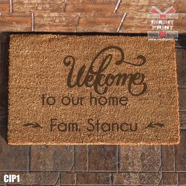 Covoras intrare personalizat Welcome CIP1