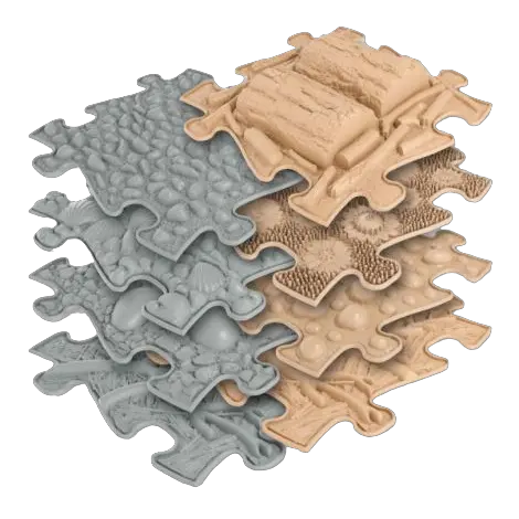 Covoras ortopedic senzorial puzzle Set Natura
