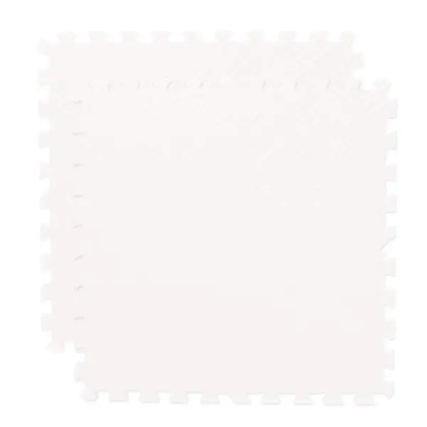 Covoras puzzle xl, 60x60 cm, grosime 2 cm, spuma eva, 2 piese culoare alb