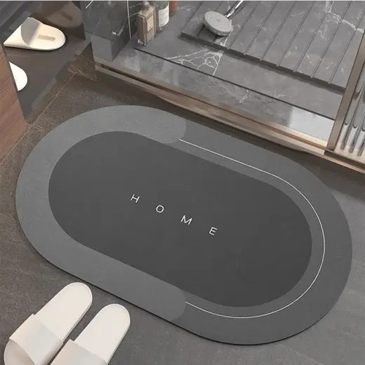 Covoras silicon super absorbant pentru baie, cu uscare rapida