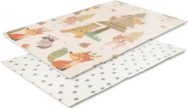 Covoraș termic cu două fețe Lorelli - Forest Home & Stars, 120 х 180 cm