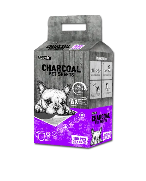 Covorase Absorbante ABSORB PLUS CHARCOAL Medium 35x45cm, 96h, Pachet 100 Buc