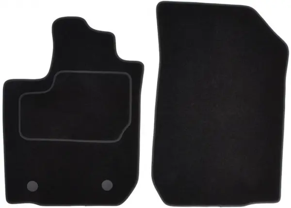 Covorase auto (fata, velur, 2 bucati, culoare negru, 1 rand de scaune) DACIA LOGAN dupa 2008