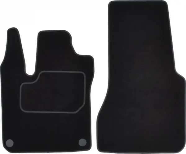 Covorase auto (fata, velur, 2 bucati, culoare negru) SMART FORTWO dupa 2014
