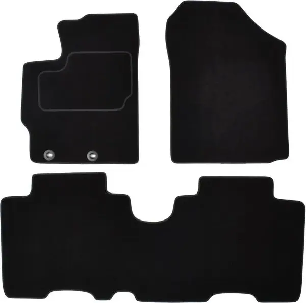 Covorase auto (set, velur, 3 bucati, culoare negru) TOYOTA VERSO S intre 2010-2016