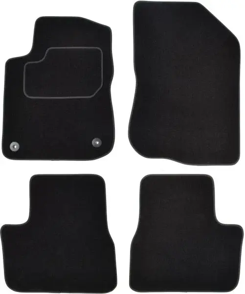 Covorase auto (set, velur, 4 bucati, culoare negru) PEUGEOT 208 I dupa 2012